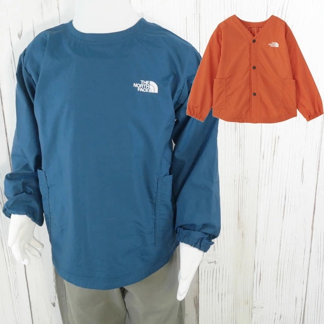 ザ・ノース・フェイス 子供服 キッズ チャイルド NPJ72302 トドラーフィールドスモック トップス 長袖 UVケア はっ水加工 ウェア Vネック クルーネック 2WAY 前開き アウトドア遊び着