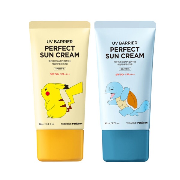 ベルマン ポケモン UV 日焼け止め 80ml x 2個 （ピカチュウ+ゼニガメ）