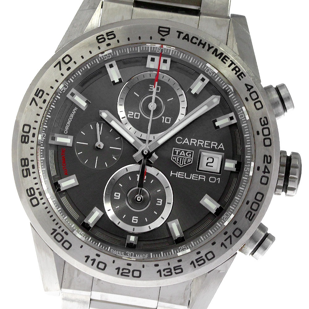 タグホイヤー TAG HEUER CAR208Z-0 カレラ ホイヤー01 クロノグラフ 自動巻き メンズ 箱・保証書付き_802104【中古】