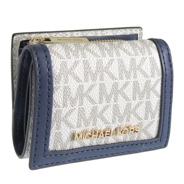 マイケルコース 財布 レディース 三つ折り財布 アウトレット ホワイトネイビー JET SET TRAVEL D35F3GTVD0B-NAVMLT MICHAEL KORS