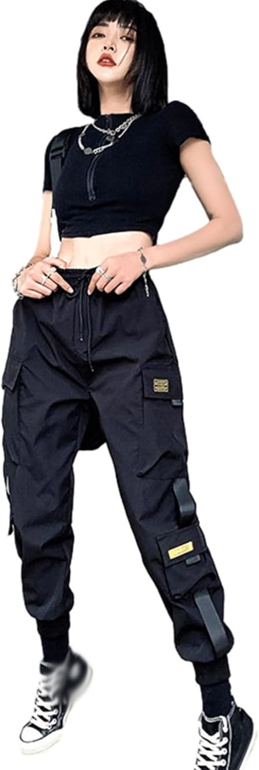 カーゴパンツ メンズ バギーカーゴパンツ ストレート ロングパンツ 男女兼用 大きいサイズ ゴム紐 ポケット付き 袴パンツ ボトムス 軽量 9分丈 個性 カジュアル 旅行 ヒップホップ ストリート 原