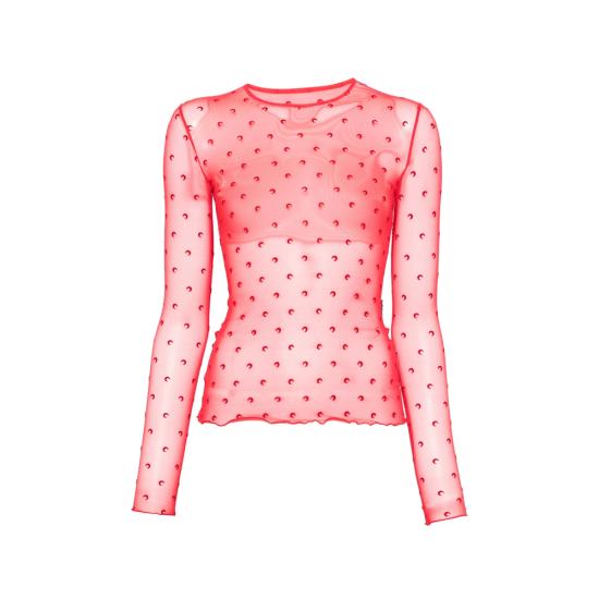 MARINE SERRE Women Tops WTS006A JER0107 RD10 RED