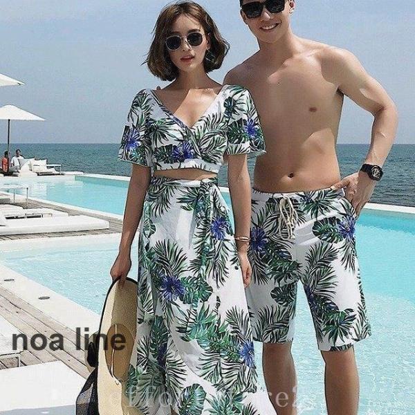 新品登場 水着レディースビキニ短パンパレオ付き体型カバーママ水着大学生リゾート旅行ハワイグアム沖縄10代20代30代40代50代30パーセント限定