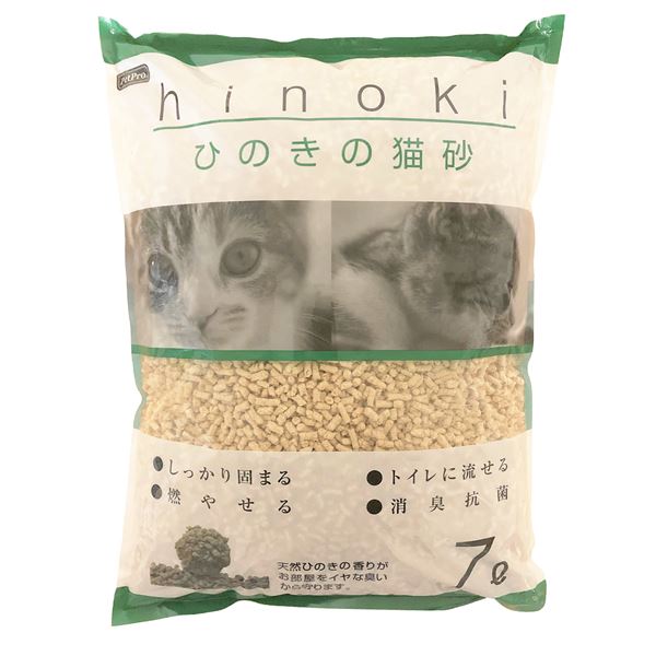 (まとめ)ペットプロ ひのきの猫砂 7L(×7セット)