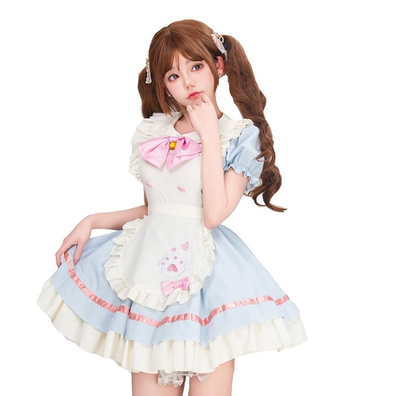 日本のアリスアニメメイド衣装ロールプレイコスプレ衣装コスプレパフォーマンス服ロリータドレス