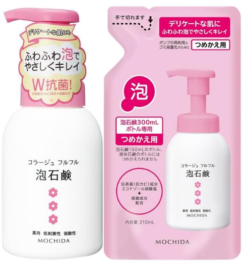 【本体＋詰替セット】コラージュ フルフル 泡石鹸 ピンク ボトル300ml ＋ 詰め替え 210ml / 医薬部外品 デリケートゾーンケア ボディーソープ 無香料