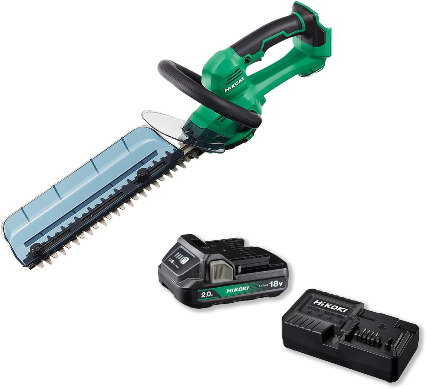 HiKOKI(ハイコーキ) 18V 充電式 ヘッジトリマー 植木バリカン 刈り込み幅 300mm 切断径15mm 2.0Ah蓄電池・充電器付き CH1830DA(BG)