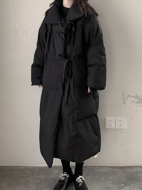 中綿コート フード付きコート カップル 男女兼用 ダウンジャケット セミロング丈 オーバーコート 通勤