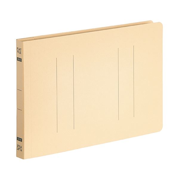 (まとめ) TANOSEEフラットファイルE(エコノミー) A5ヨコ 150枚収容 背幅18mm イエロー 1パック(10冊) (×30セット)