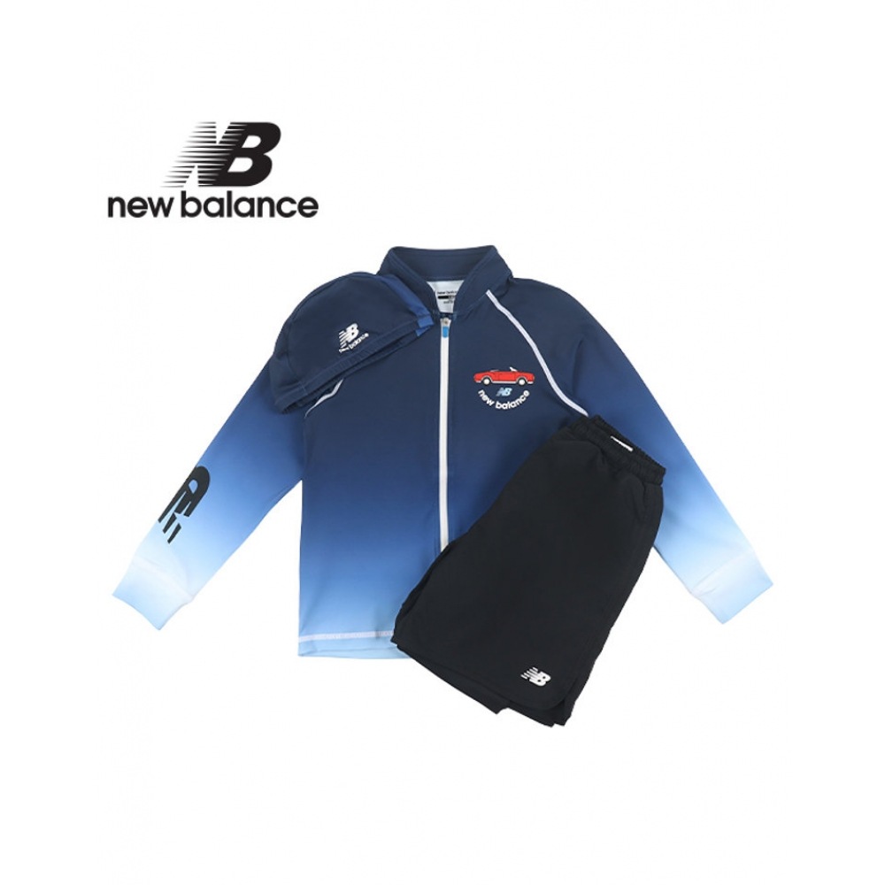 ニューバランス キッズ 男の子 ラッシュガード セットアップ(NK9RE2101B-59)_ネイビー