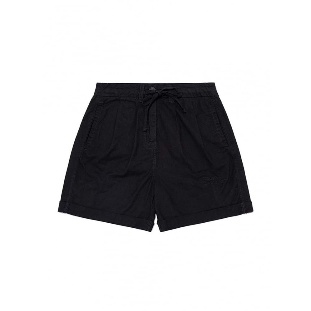 KODAK ApparelステレオリネンライクバミューダショーツウーマンBLACK