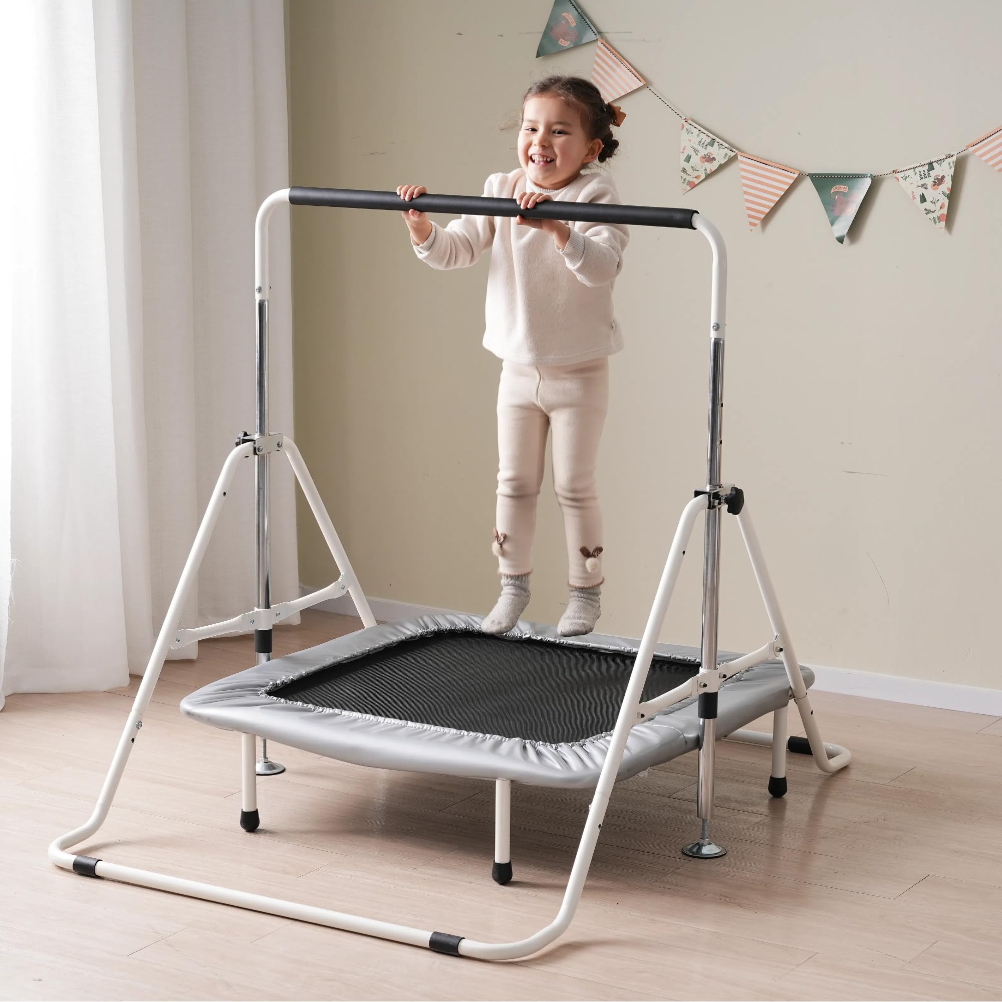 折りたたみ 懸垂バー トランポリン室内 屋外 耐荷重(約)80kg 5段階 高さ調節可能 子供用 多機能 てつぼう 懸垂バー練習 体育 運動 ぶら下がり懸垂バー