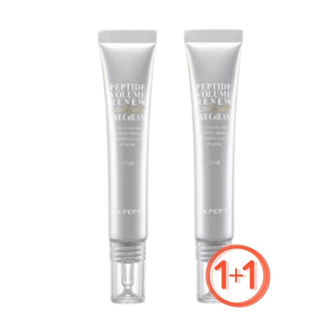 [ヒョク pick/企画セット 1+1] ペプチド ボリューム リニューステライト アイクリーム 15ml+15ml/ヒアルロン酸/ビタミン/ペプチド/目元ケア/眉間ケア/ほうれい線ケア/韓国コスメ