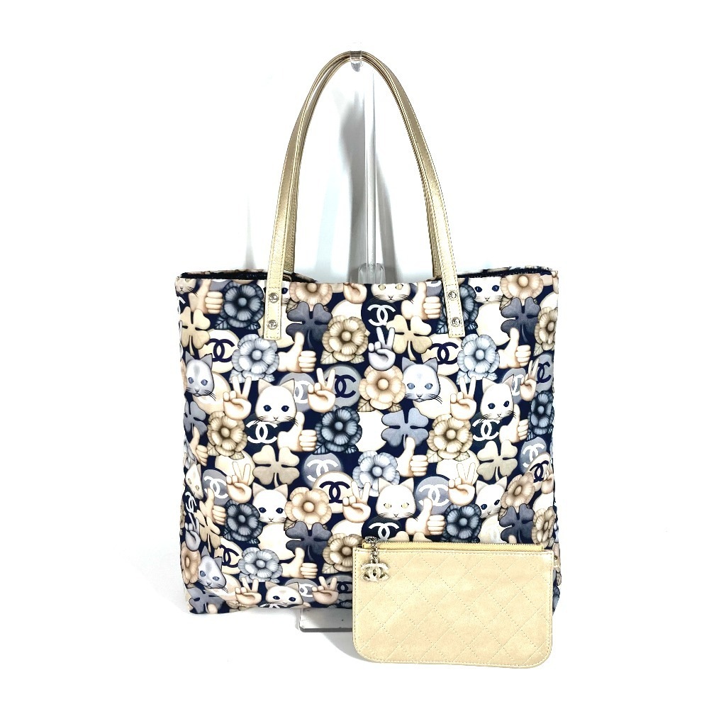 ショルダーバッグ キャット シュペット　カメリア 猫 カバン ポーチ付き トートバッグ 肩掛け レザー/ナイロン ブルー 110,000円