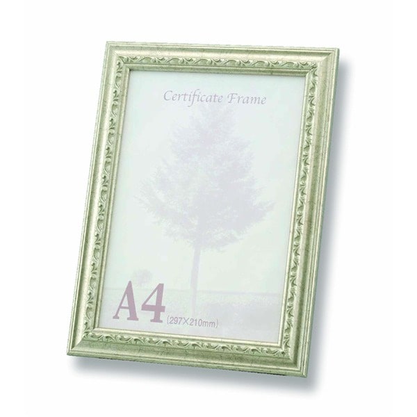 [A4フレーム]OA額スタンド付き 9011金銀フレーム A4（297x210mm）シルバー