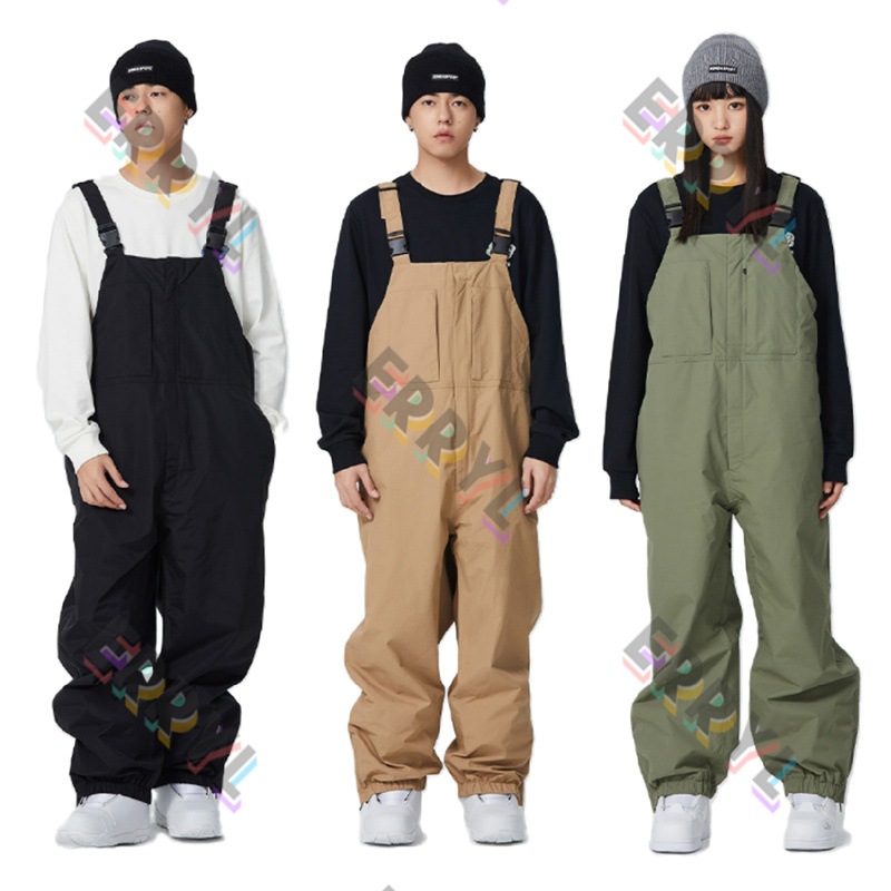 [3日内急速出荷]スノーボードウェア スキーパンツ スノーパンツ ビブパンツ スノーウェア スキーウェア 男女兼用 韓国風 撥水防風 保温 单品