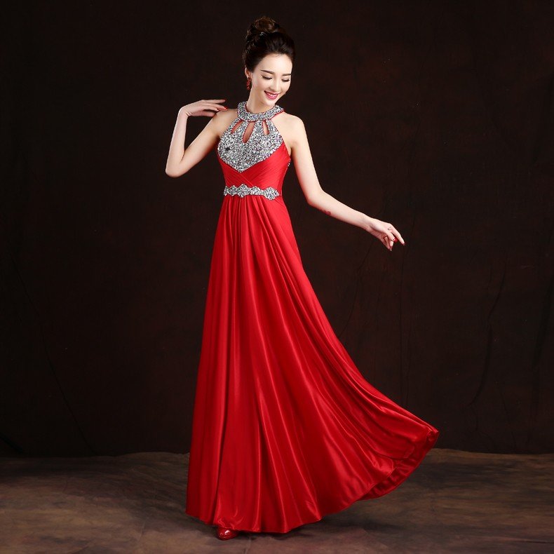 カラードレス 赤 演奏会用ロングドレス 二次会 安い パーティードレス 結婚式 イブニングドレス 花