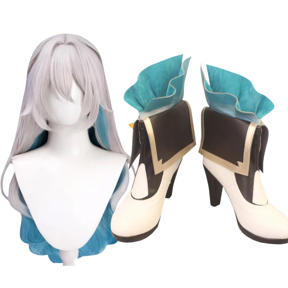 ホタル コスプレ靴 蛍 ウィッグ付き 変装用 下駄 シューズ 長靴 コスプレ クリスマス ハロウィン