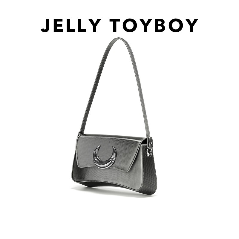 大人気！ Jtb マジックムーンバッグ. 5d グラデーションテクノロジーハイエンドシルバーテクスチャショルダークロスボディバッグニッチデザイン脇の下バッグ