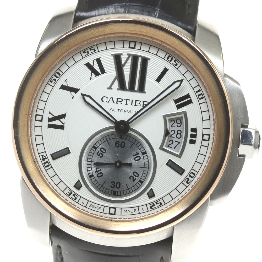カルティエ CARTIER W7100039 カリブルドゥカルティエ PGベゼル 自動巻き メンズ 保証書付き_864346【中古】