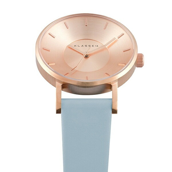 KLASSE14 クラス14 時計 メンズ レディース ユニセックス 腕時計 手表 IRIS 36mm ローズゴールド ライトブルー 最高級レザー VO16IR020Wユニセックス 誕生日ギフト 記念