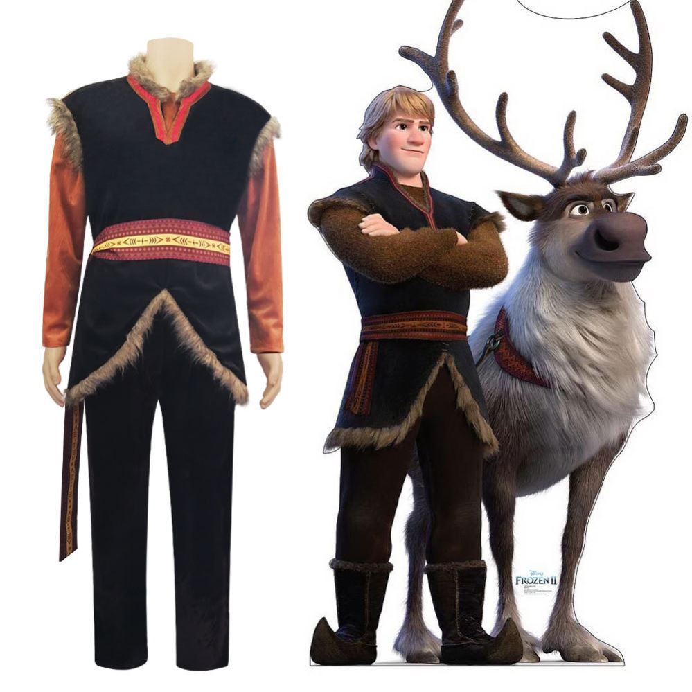 アナと雪の女王2 クリストフ コスプレ アニメ衣装 演出衣装 実写 パーティーコスチューム 女兼用