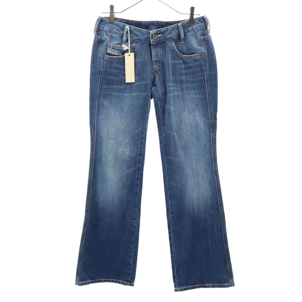 未使用 イタリア製 ボタンフライ フレアデニムパンツ w28 ジーパン タグ付き レディース