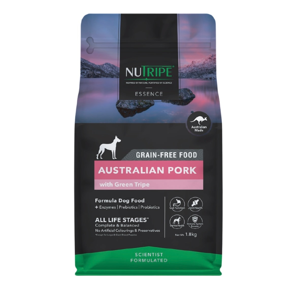 ニュートライプ 犬 ドックフード ドライ　ポーク＆グリーントライプ 1.8kg 正規品 ドッグフード 全犬種 全年齢 全ライフステージ オールステージ