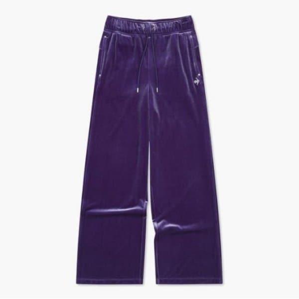 パンツ JQS QP422OFPO1-DPP 女性 ベルベット ストレート パンツ DARK PURPLE