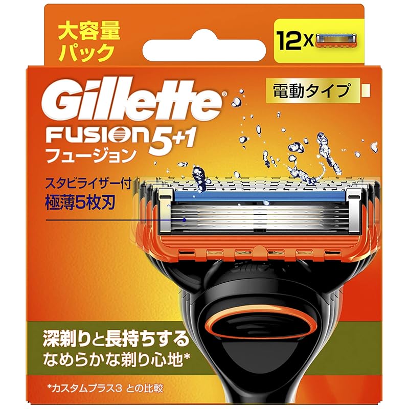 ジレット Gillette フュージョン 電動タイプ 替刃12コ入