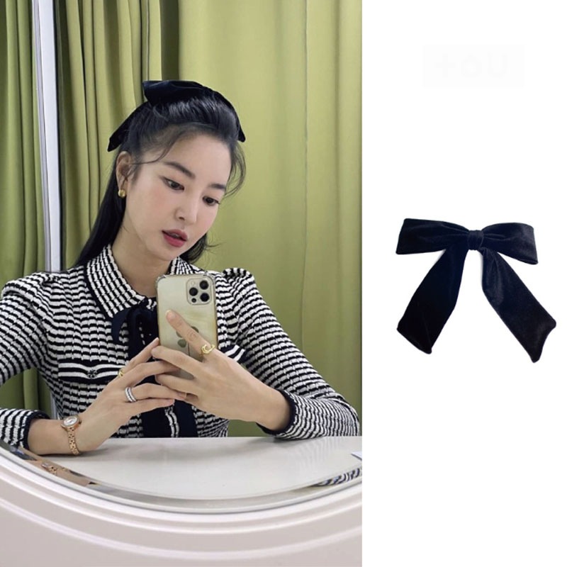 [NSユンジスビンリズレイ着用] Classic lovely ribon hair tie/韓国ファッション芸能人着用デイリーアクセサリー韓国アクセサリートレンドアイテム韓国デイリー