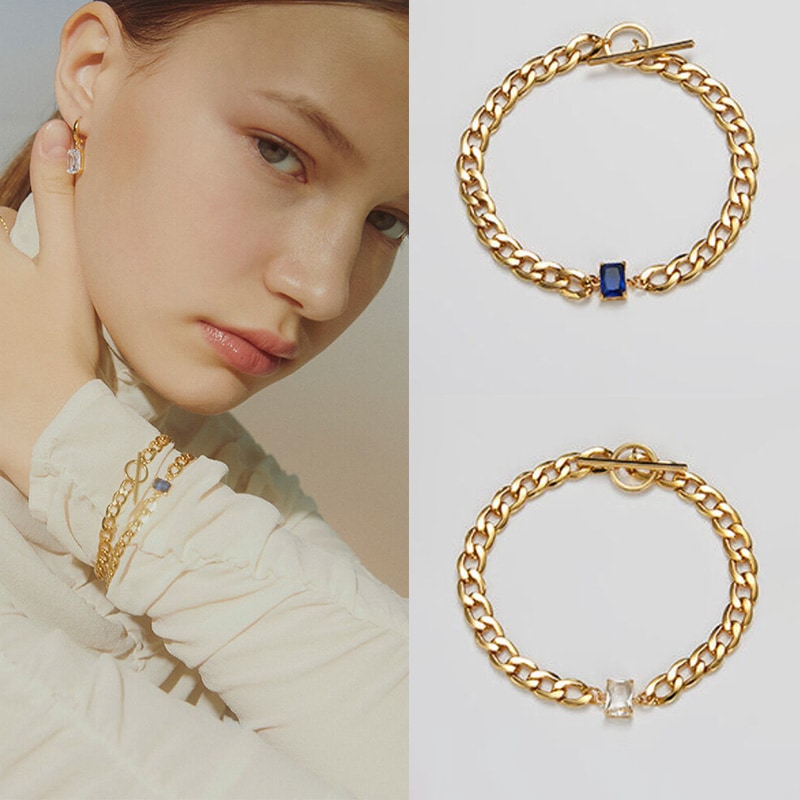 [韓国女性アクセサリー]バゲット トグル ブラケット/デイリーアクセサリー 人気ジュエリー