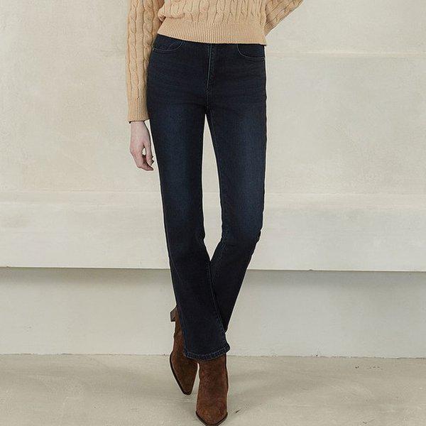 女性ライクラ二重織起毛デニム ネイビー_380482198