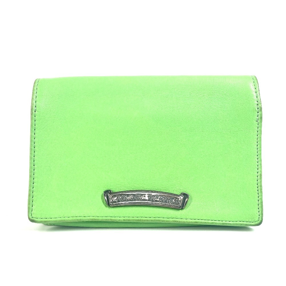 ポーチ ロゴ 札入れ 財布 マルチポーチ レザー グリーンその他