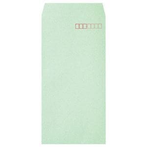 （まとめ） ハート 透けないカラー封筒 長3 80g／m2 パステルグリーン XEP290 1パック（100枚） 5セット