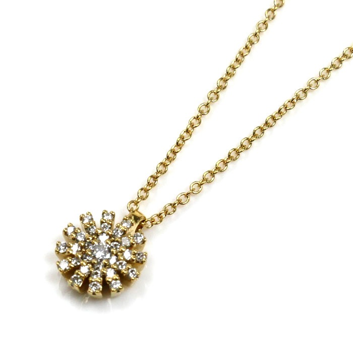 Damiani ダミアーニ K18YG イエローゴールド マルゲリータ ペンダントネックレス 20088230 ダイヤモンド 3.2g 50cm レディース 中古