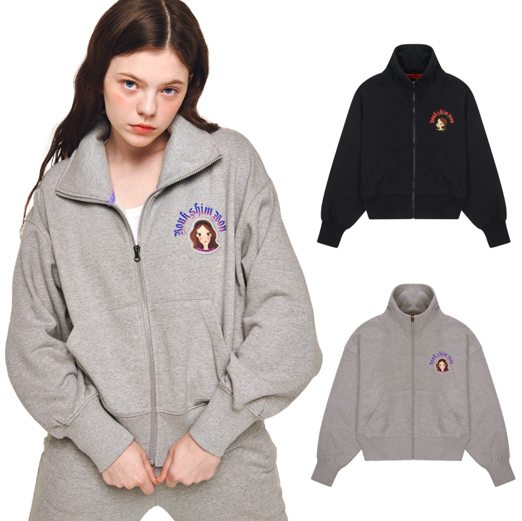 Gradation Crop Zip-Up