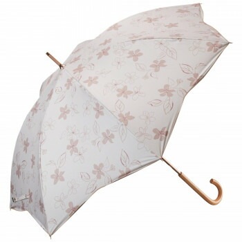 umbulatio エアリーライトUVブロック 長傘55cm ポムフラワー ウォームベージュ S155-1112BG2-B2