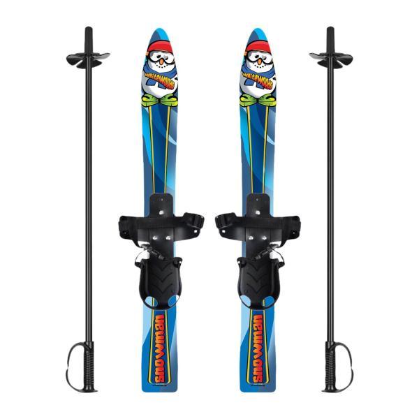 雪用ショートスキー スノーブレードとポール アウトドアレクリエーション 男の子 女の子 スノーボード 子供用 スキーボード 冬用装備 スキーブレード