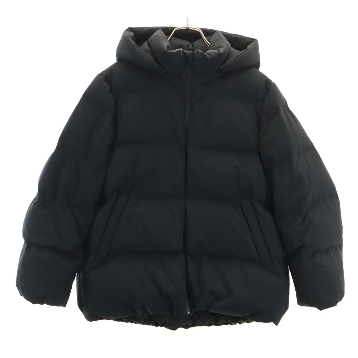 シームレス ダウンパーカー XXL ブラック ビッグサイズ レディース 古着