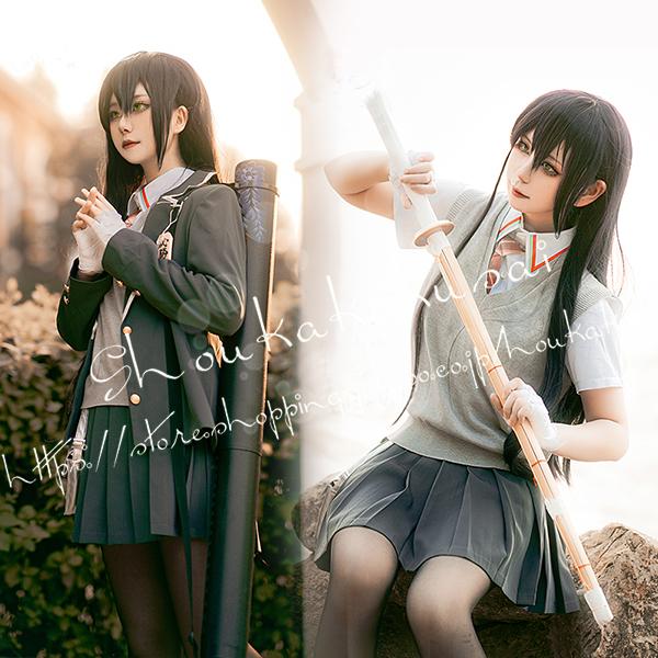 バーチャルライバー風 VTuber 彩虹社 剣持刀也 性転制服 コスプレ衣装 ウィッグ コスチューム 演出服 cosplay 変装 仮装-385