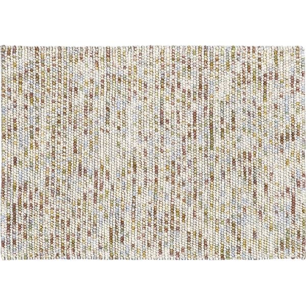 手織り ラグマット [約130x190cm マルチ] 防炎 インド製 『マシュー』 プレーベル