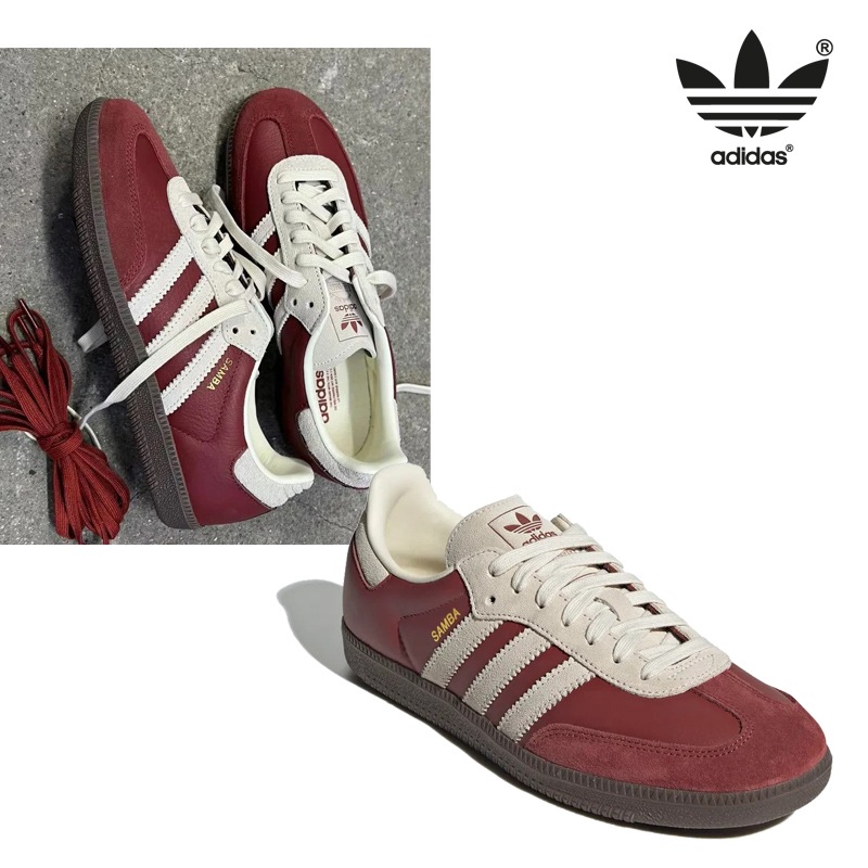 JI3216 SAMBA OG スエード レザー クラシックデザイン 3ストライプ ラバーソール 男女兼用 ローカット デイリー 軽量 通気性 クッション性 耐久性 反発性 高安定感 グリップ 防滑性