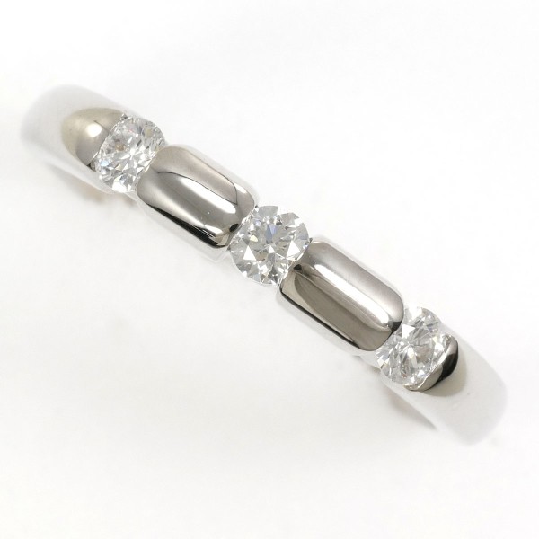 K18 18金 WG ホワイトゴールド リング 指輪 10号 ダイヤ 0.20 ジュエリー 中古