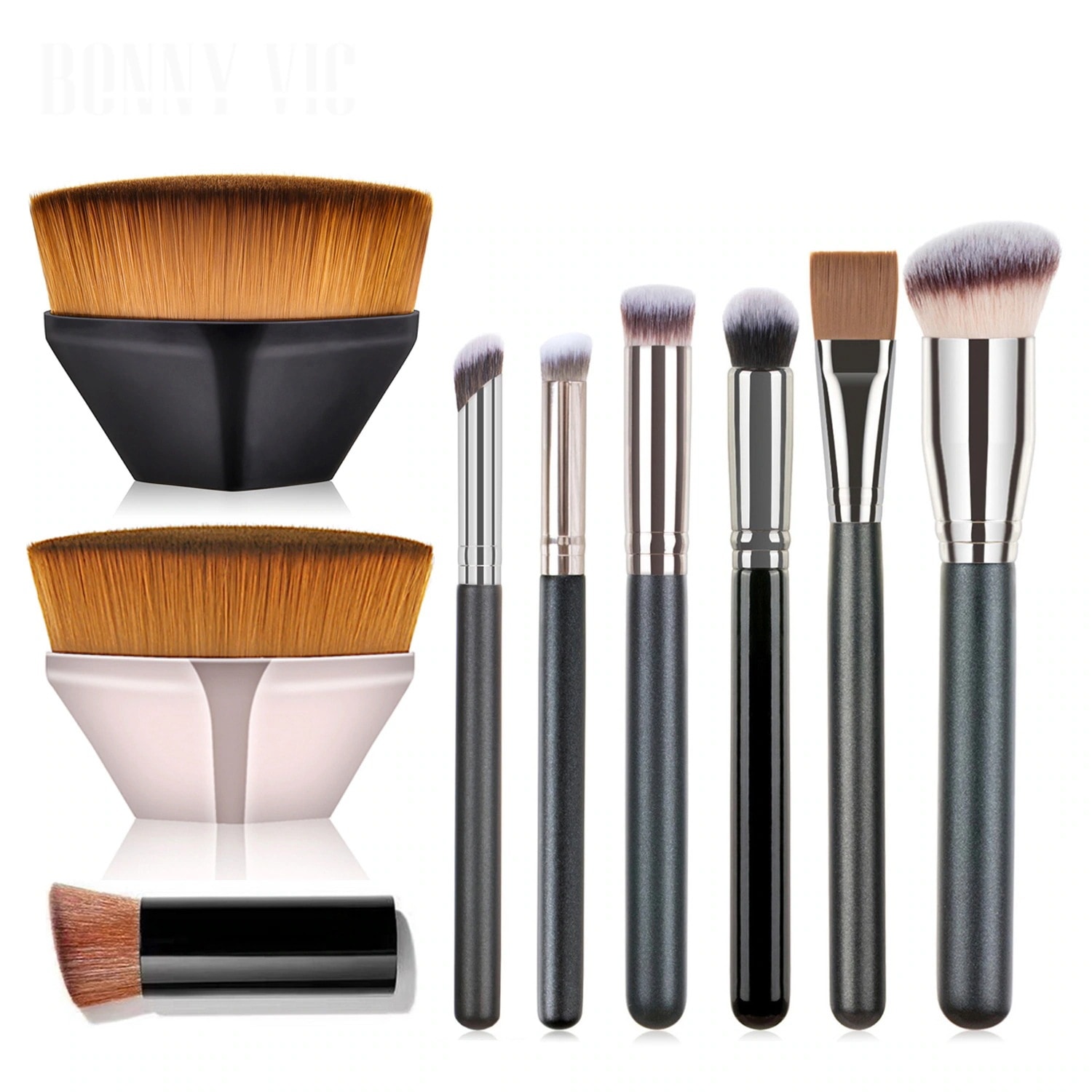 キャップ付 メイクブラシ 歯ブラシ型 つや肌ファンデブラシ リキッド パウダー対応 ファンデーションメガ割