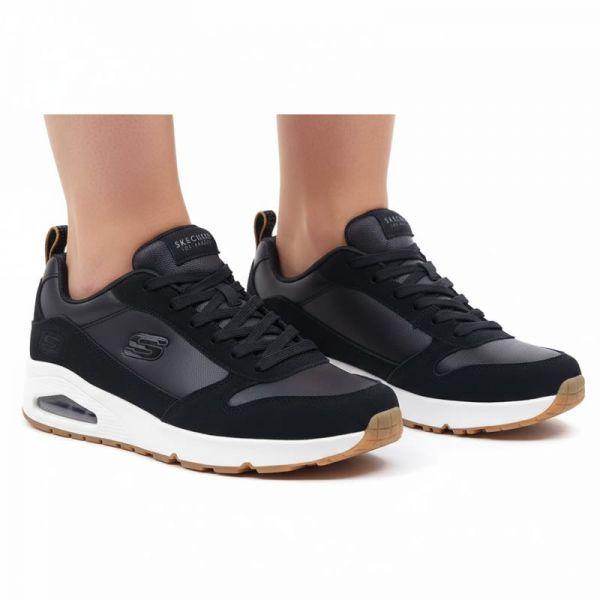 メモリーフォーム 男性用 背が高くなるスニーカー ブラック SC0MFCDY042