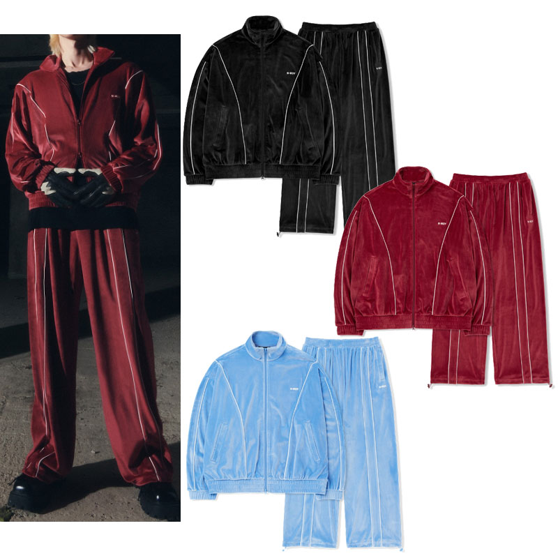 【人気商品】 ノルディ Velour /男女共用/ディエイト着用 Set Track Piping セットアップ PANTS:M