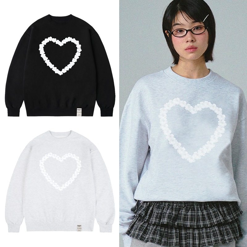 [UNISEX] Flower Heart Man to Man_2color 5,406円