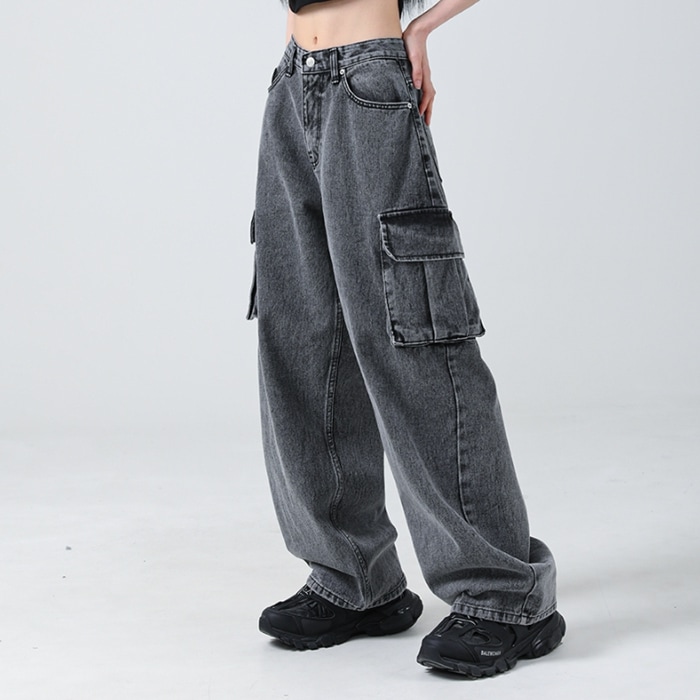 Snow cargo Denim BLACK