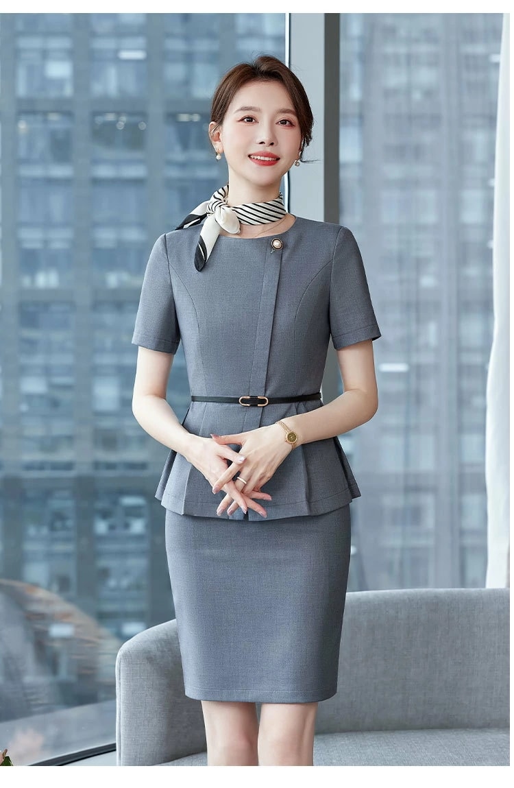 職業用 スーツ セットアップ おしゃれ 空港スタッフ 職場夏用 ワークウェア
